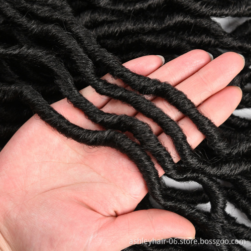 High Temperature Colored Ombre 18 Inch Goddess Faux Locs Locks Dreadlocks Crochet Braids Braid Hair Extension